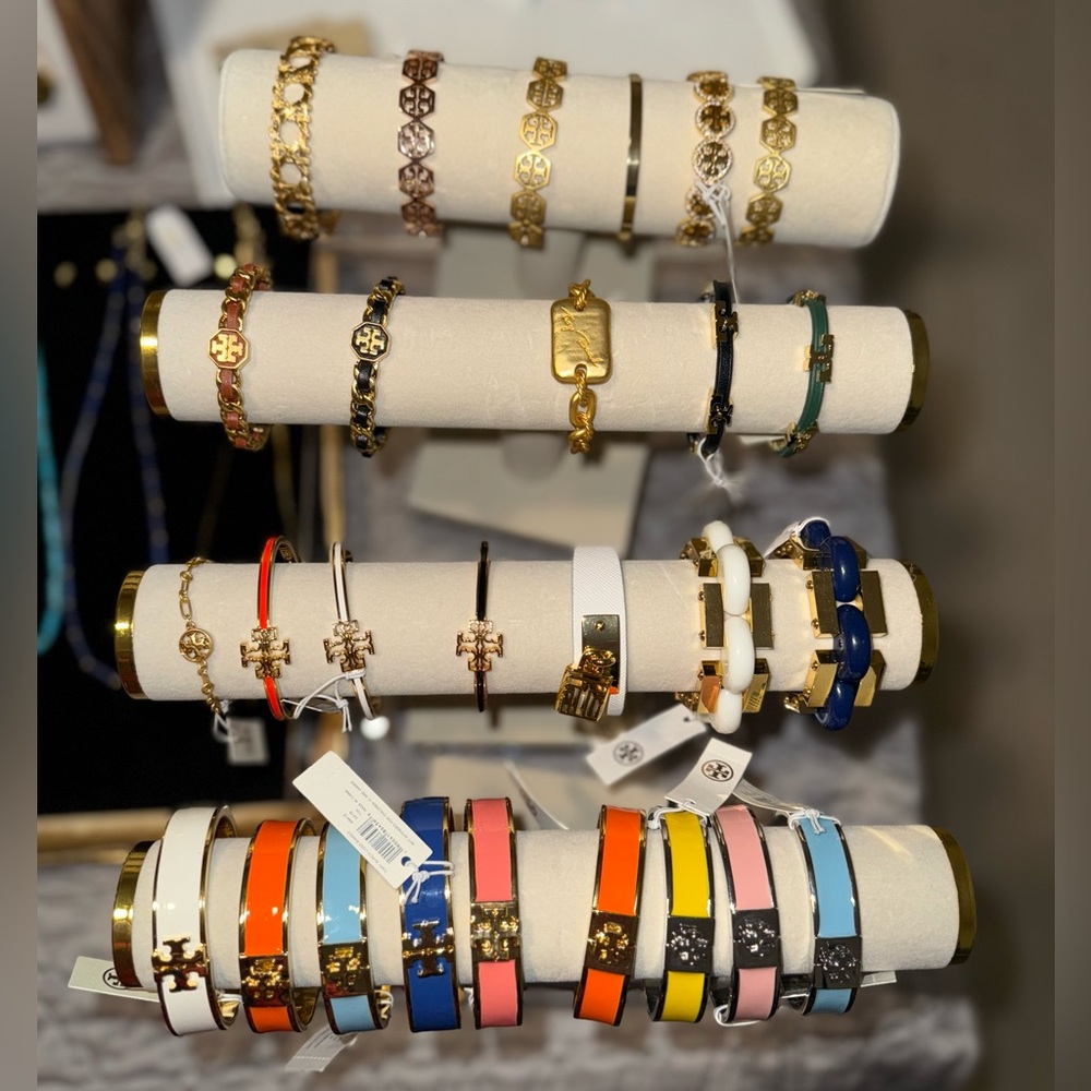 Tory Burch earrings, necklaces, and bracelets
$60 each